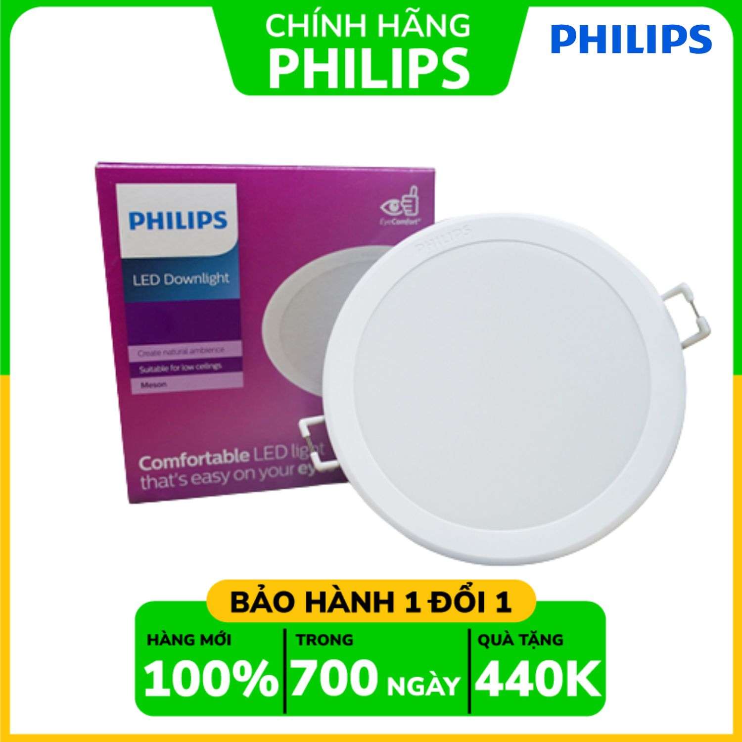 Âm trần Philips LED Meson Đổi màu SSW  / 18W (Φ150)