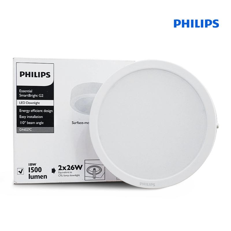 Ốp trần tròn Philips gắn nổi [DN027C / LED20 / D225] (23W Φ225)
