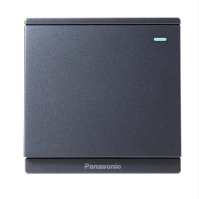 Panasonic Moderva - Bộ 1 Công Tắc C, 2 Chiều, Bắt Vít, Có Chỉ Báo Dạ Quang Màu Xám Ánh Kim | WMF512MYH-1VN