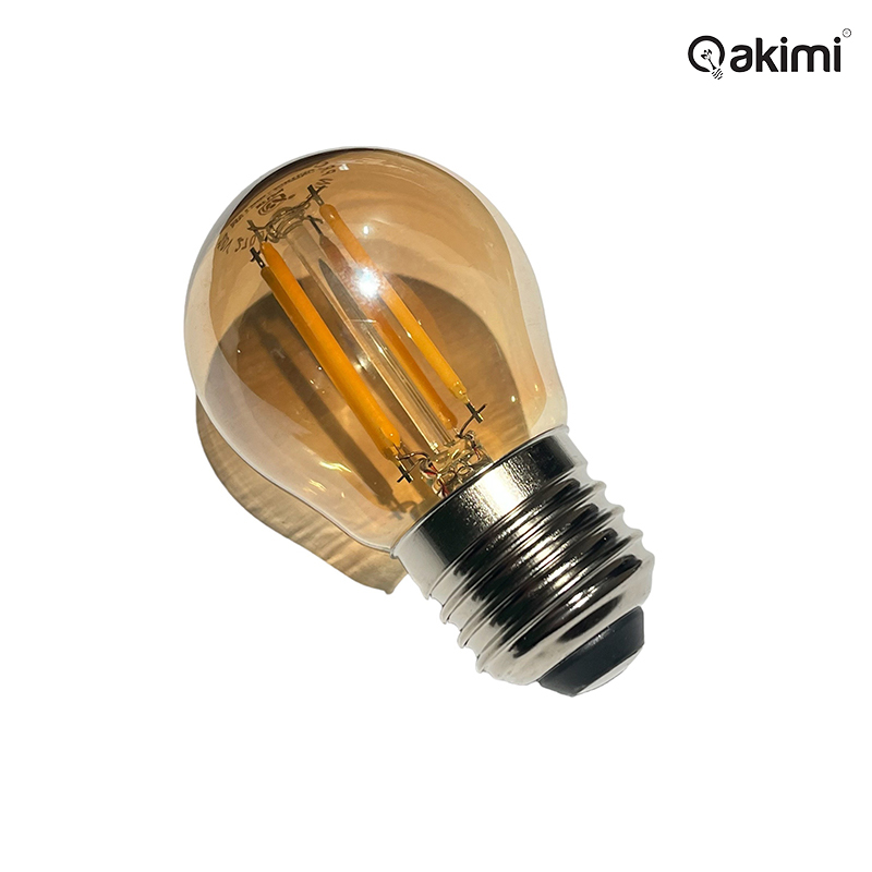 AKIMI - Bóng LED 4W Edision G45 Vỏ Vàng E27 | AKG45-4W-E27V