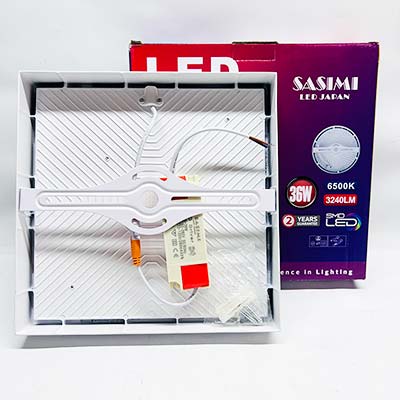 SASIMI - Ốp trần vuông viền trắng Modern 24W - 6500K | SAS-M24S.W