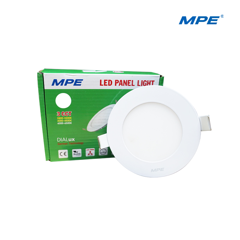 Âm Trần MPE LED Tròn Siêu Mỏng RPL 9W Sáng 3 Chế Độ Màu Ø105