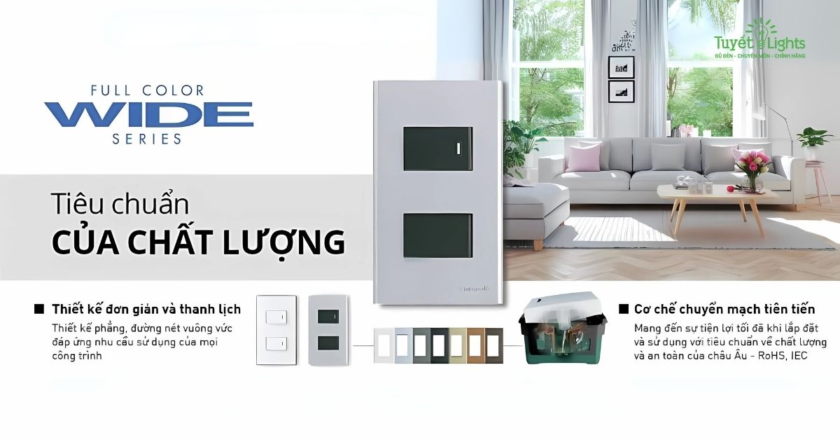 Công tắc ổ cắm Panasonic dòng Wide series : Tiêu chuẩn chất lượng