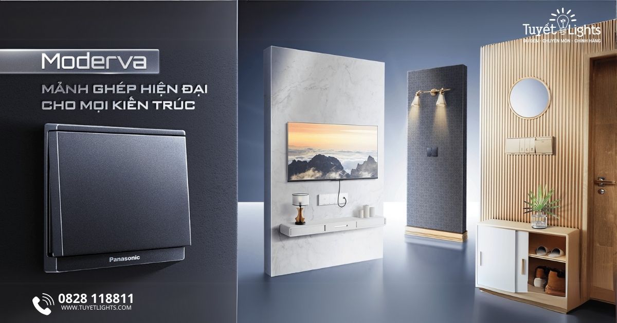 Công tắc ổ cắm Panasonic dòng Minerva - Mặt vuông - Nét chạm tinh tế, kiến tạo chuẩn mực
