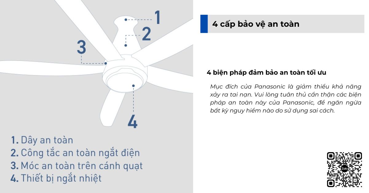Quạt Trần Panasonic F‑60FEN – Gió Mát, Lọc Sạch, Tiện Nghi Thông Minh - MADE IN MALAISIA 4 CẤP ĐỘ AN TOÀN
