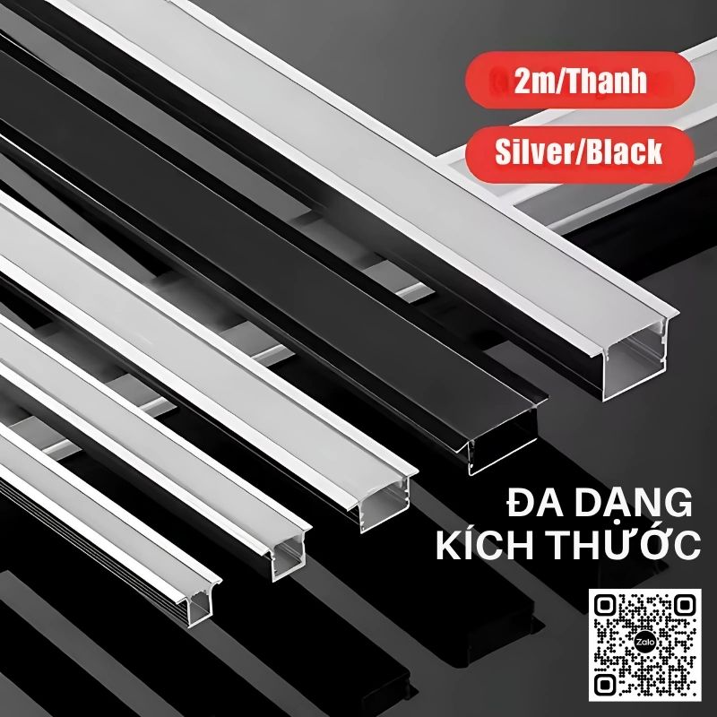 Thanh nhôm âm trần - âm tường Profile LED