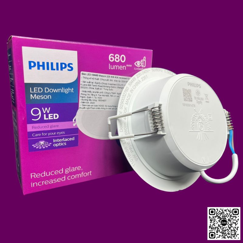 Âm trần Philips LED Meson 59449 / 9W (Φ105) 