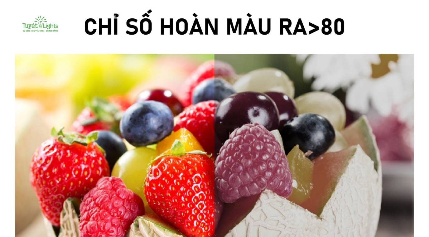 Chỉ số CRI 80 - Cho ra màu sắc tiêu chuẩn