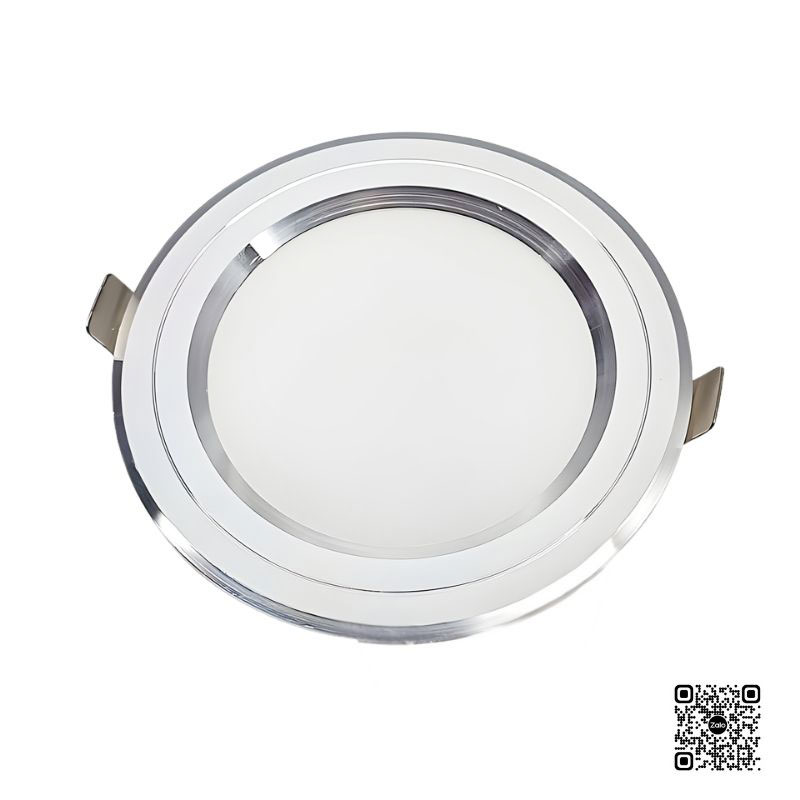 Đèn LED Âm Trần Panasonic Color Rim NNV76150SE1A Viền Bạc 9W | 3 Chế Độ Màu