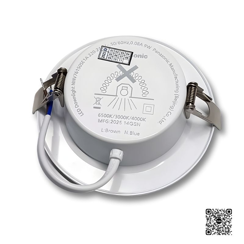 Đèn LED Âm Trần Panasonic Color Rim NNV76150SE1A Viền Bạc 9W | 3 Chế Độ Màu