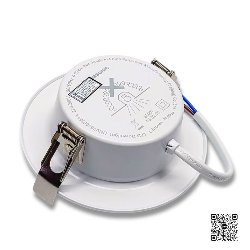 Đèn LED Âm Trần Panasonic Color Rim NNV76160SE1A Viền Bạc 9W | Đơn Sắc