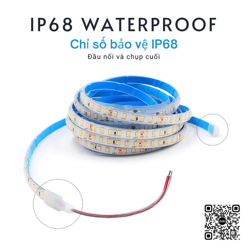 Led dây DC 24V IP68 12W/m (Cuộn 5m - dùng ngoài trời) | AKST-2412IP68