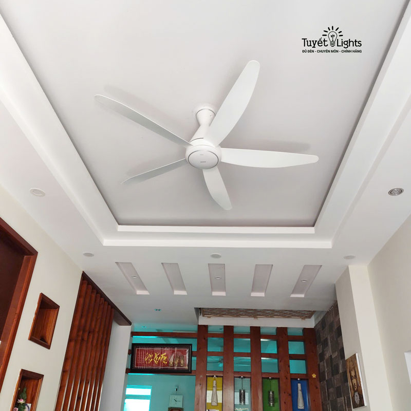LẮP QUẠT TRẦN PANASONIC 5 CÁNH F-60GDN CHO ANH TIỀN - NHÀ PHỐ QUẬN THỦ ĐỨC
