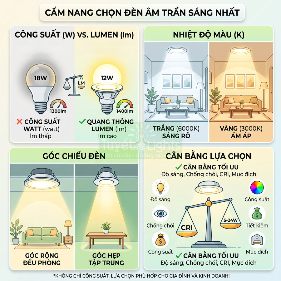 Đèn âm trần Panasonic loại nào sáng nhất hiện nay?