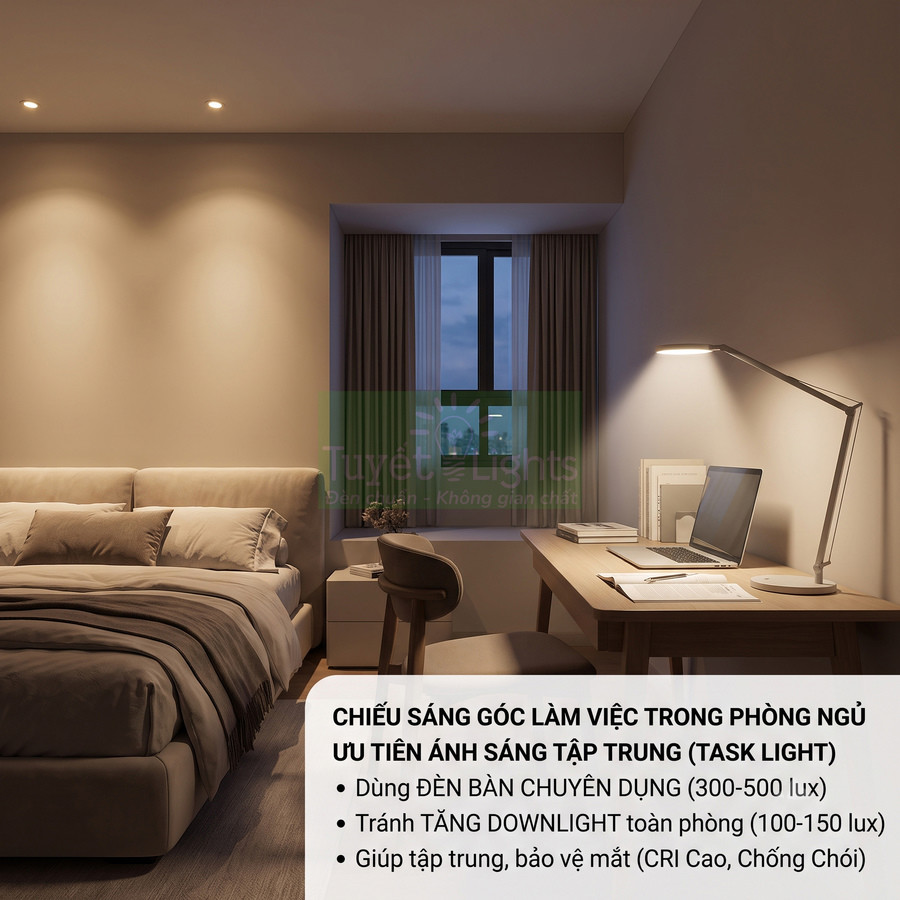 Đèn bàn làm việc hiện đại chiếu sáng góc học tập trong phòng ngủ tối giản, cạnh giường ngủ êm ái