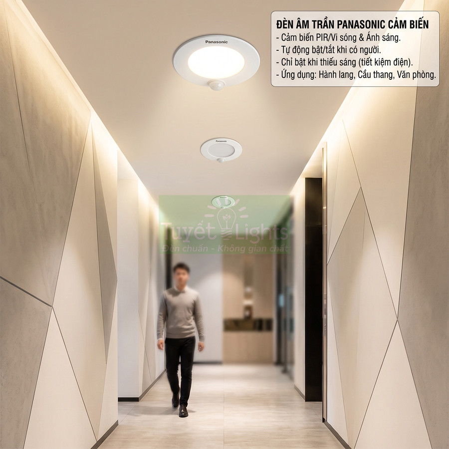 Đèn âm trần Panasonic cảm biến hoạt động như thế nào?