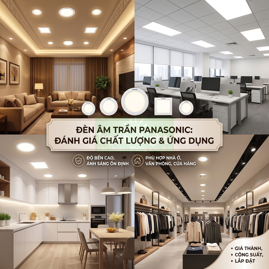 Đèn âm trần Panasonic có tốt không? Đánh giá chi tiết trước khi mua