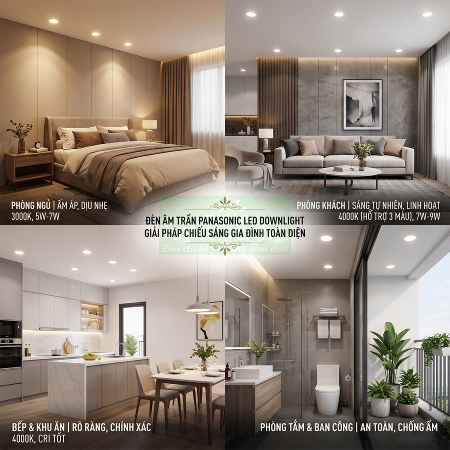 Đèn âm trần Panasonic loại nào tốt cho gia đình?