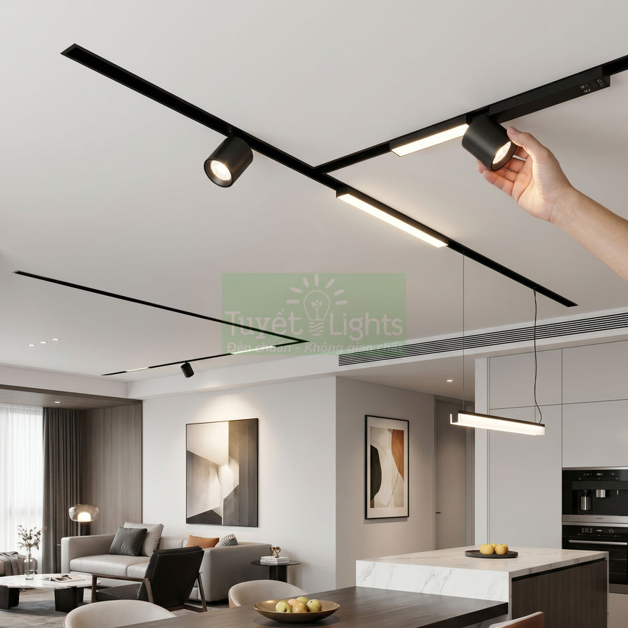 Vì sao đèn rọi ray nam châm ngày càng được ưa chuộng trong nội thất?