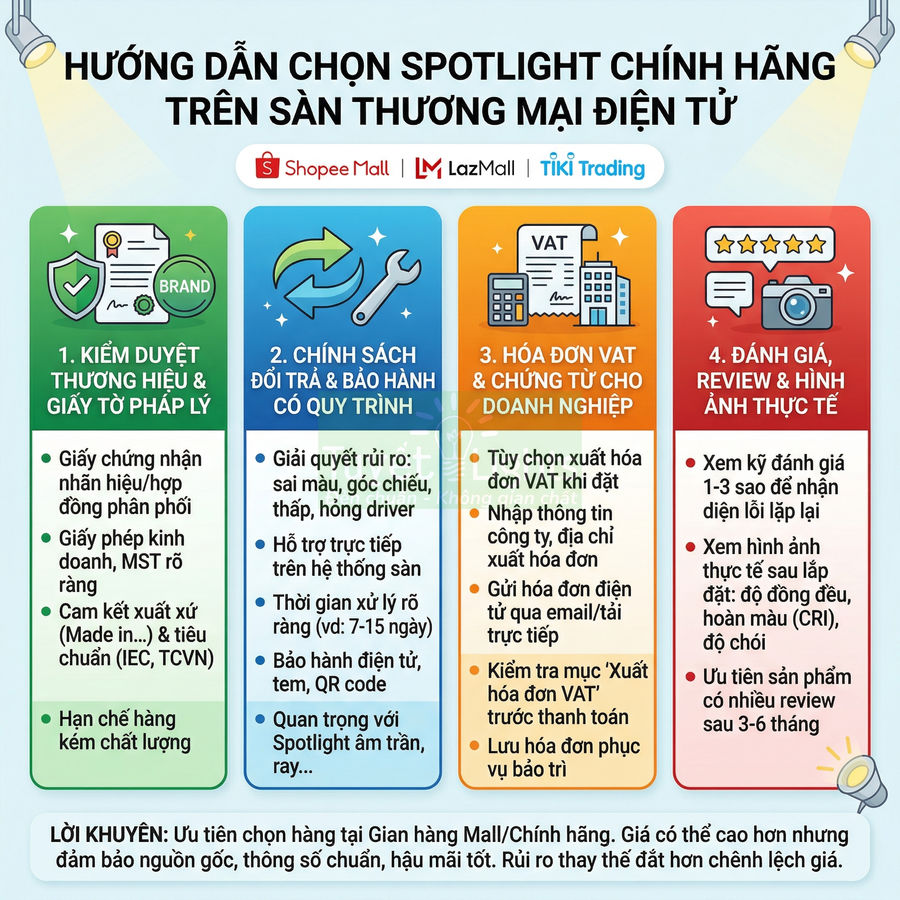 Hướng dẫn chọn sản phẩm chính hãng trên Shopee Mall LazMall Tiki Trading với tiêu chí kiểm duyệt và bảo hành