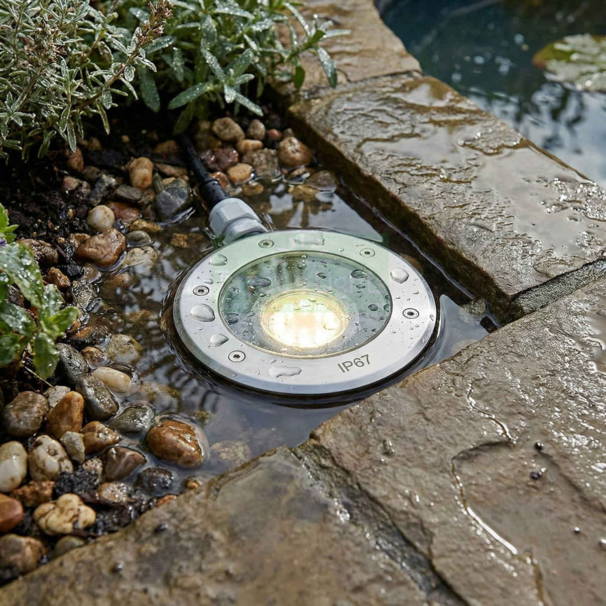 Đèn LED âm sàn chống nước IP67 lắp ngoài trời cạnh lối đi sân vườn