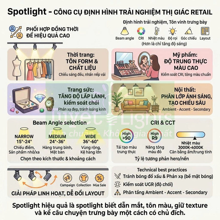 Cách dùng đèn spotlight để làm nổi bật sản phẩm