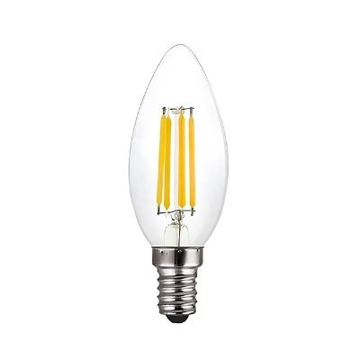 VER- Bóng LED 4W Edision C35 Đuôi Bầu Vỏ Trắng E14 | AKC35-4W-E14
