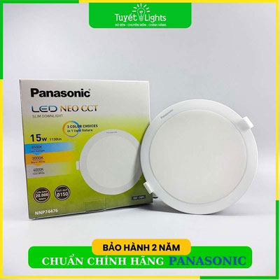 Đèn LED Âm Trần Panasonic Neo Slim Tròn 15W 3 Chế Độ&nbsp;|&nbsp;NNP74476