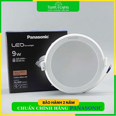 Đèn LED Âm Trần Panasonic DN 2G Tròn NNV70036WE1A / NNV70046WE1A / NNV70066WE1A Ø110 9W