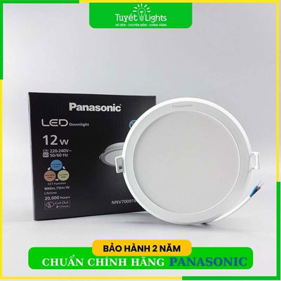 Đèn LED Âm Trần Panasonic DN 2G Tròn NNV70091WE1A 12W 3 Chế Độ