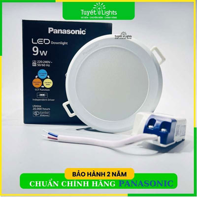 Đèn LED Âm Trần Panasonic DN 2G Tròn NNV70950WE1A 9W 3 Chế Độ Ø90