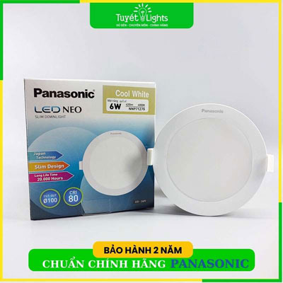 Đèn LED Âm Trần Panasonic Neo Slim Tròn 6W 3000K | NNP71272