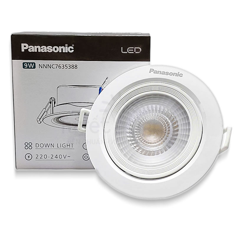 Panasonic- Đèn downlight tròn điều chỉnh góc chiếu 9W NNNC7630388 / NNNC7635388