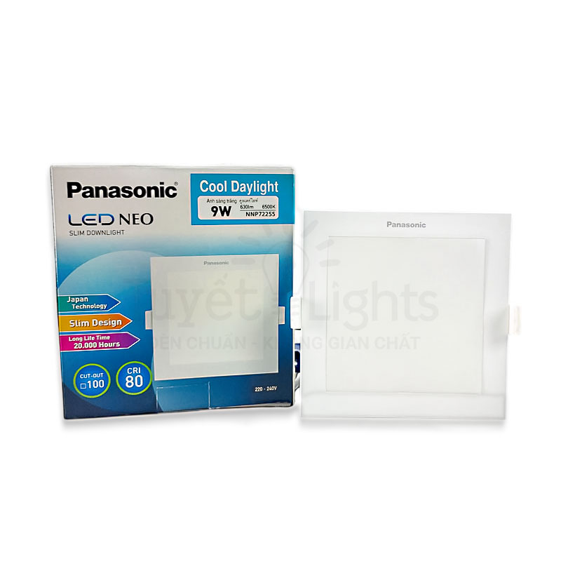 Đèn LED Âm Trần Panasonic Neo Slim Vuông 9W | NNP72250 / NNP72255