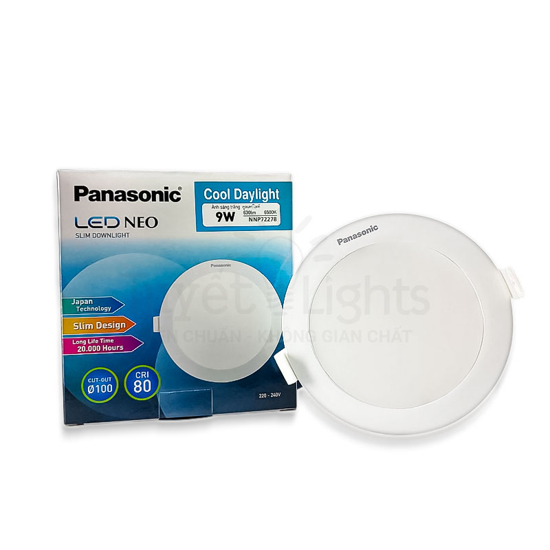 Đèn LED Âm Trần Panasonic Neo Slim Tròn 9W | NNP72278