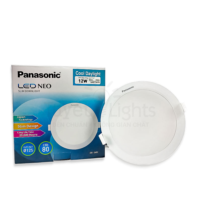 Đèn LED Âm Trần Panasonic Neo Slim Tròn 12W | NNP73478