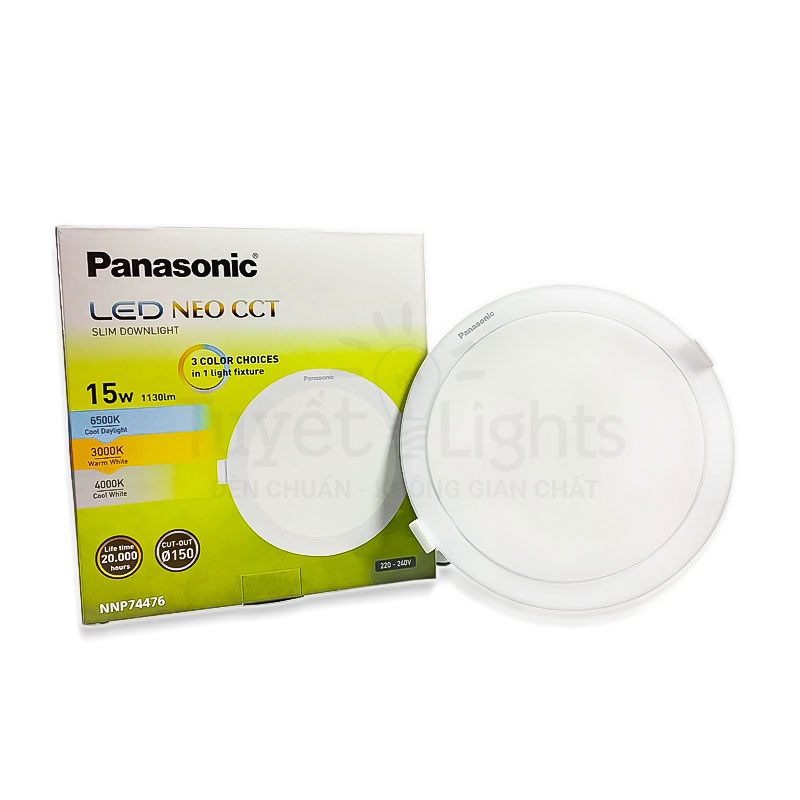Đèn LED Âm Trần Panasonic Neo Slim Tròn 15W 3 Chế Độ&nbsp;|&nbsp;NNP74476