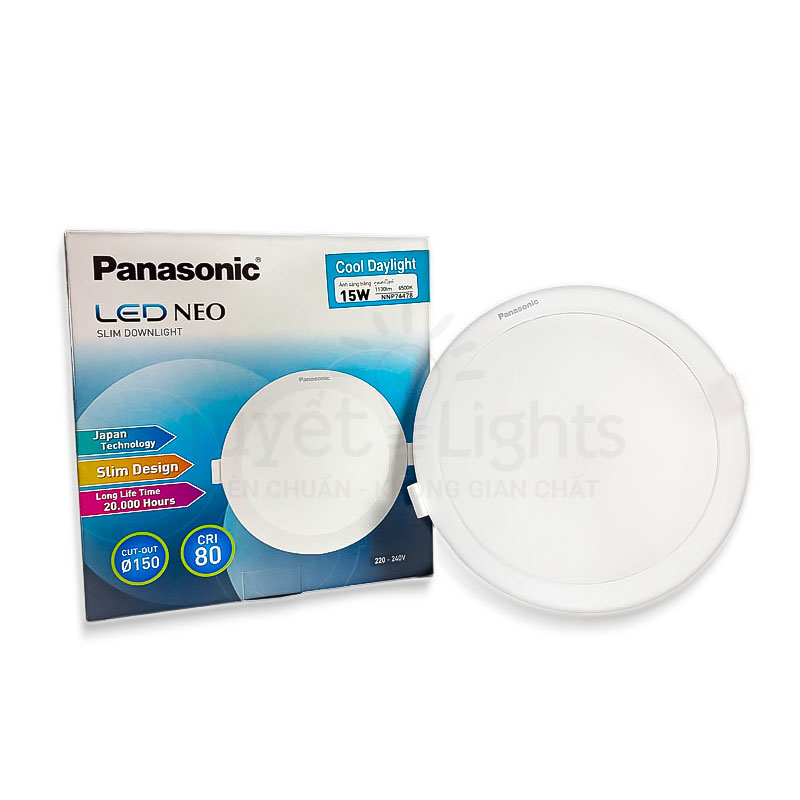 Đèn LED Âm Trần Panasonic Neo Slim Tròn 15W | NNP74479 / NNP74478