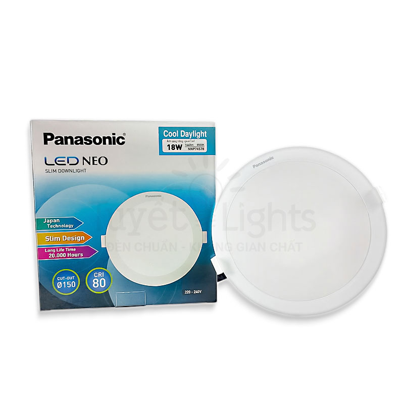 Đèn LED Âm Trần Panasonic Neo Slim Tròn 18W | NNP74579 NNP74578