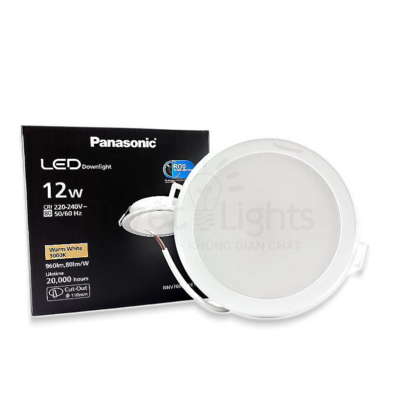 Đèn LED Âm Trần Panasonic DN 2G Tròn NNV70062WE1A Ø110 12W