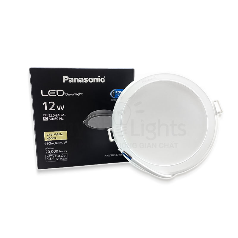 Đèn LED Âm Trần Panasonic DN 2G Tròn NNV70047WE1A Ø125 12W
