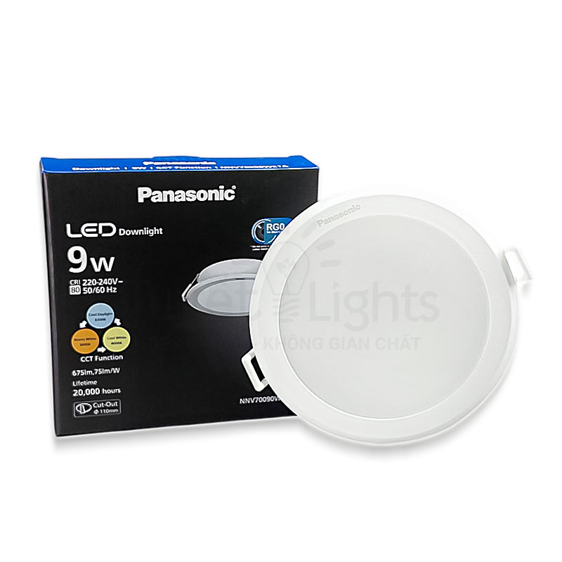 Đèn LED Âm Trần Panasonic DN 2G Tròn NNV70090WE1A 9W Đổi Màu
