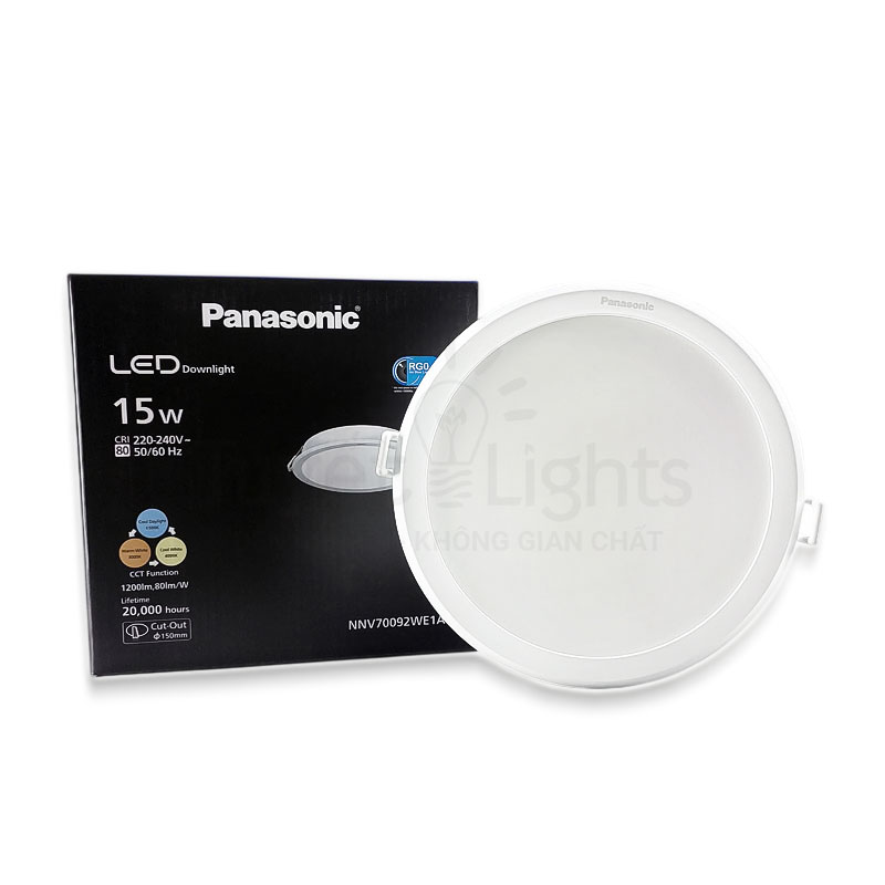 Đèn LED Âm Trần Panasonic DN 2G Tròn NNV70092WE1A 15W Đổi Màu