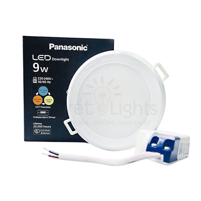 Đèn LED Âm Trần Panasonic DN 2G Tròn NNV70950WE1A 9W Đổi Màu Ø90