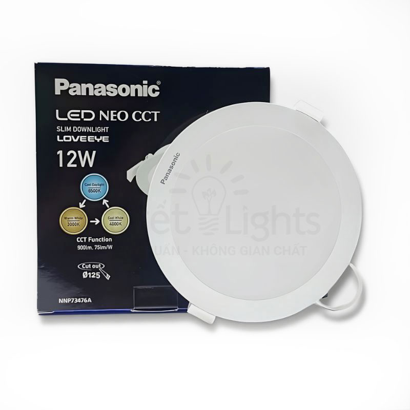 Đèn LED Âm Trần Panasonic Neo Slim 2G NNP73476A 12W | 3 Chế Độ Màu