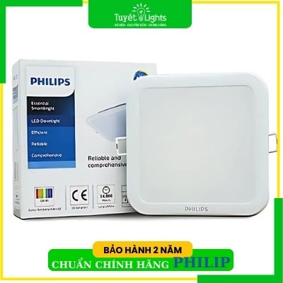 Âm Trần Philips LED Vuông DN027B G3 LED9 L125 SQ (9W L125)