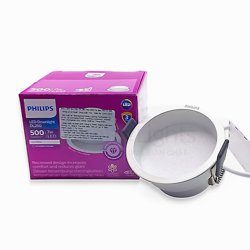 Âm Trần Philips DL260 Choá Sâu CRI 90 | 7W (Φ75)