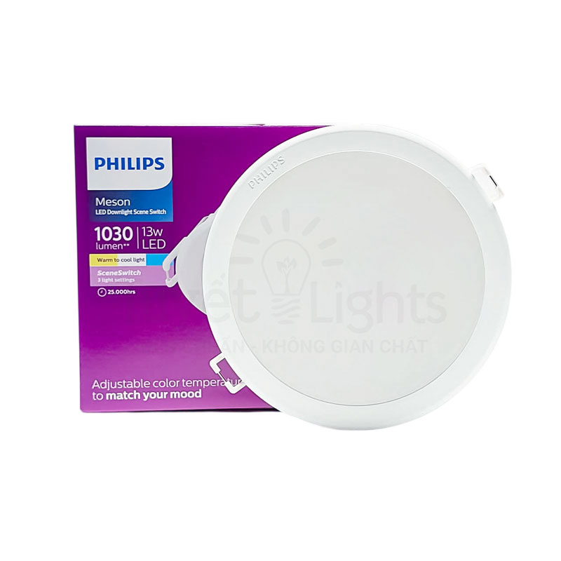 Âm Trần Philips LED Meson Đổi Màu SSW / 13W (Φ125)