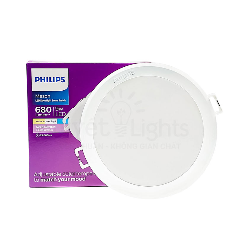 Âm Trần Philips LED Meson Đổi Màu SSW / 9W (Φ105)
