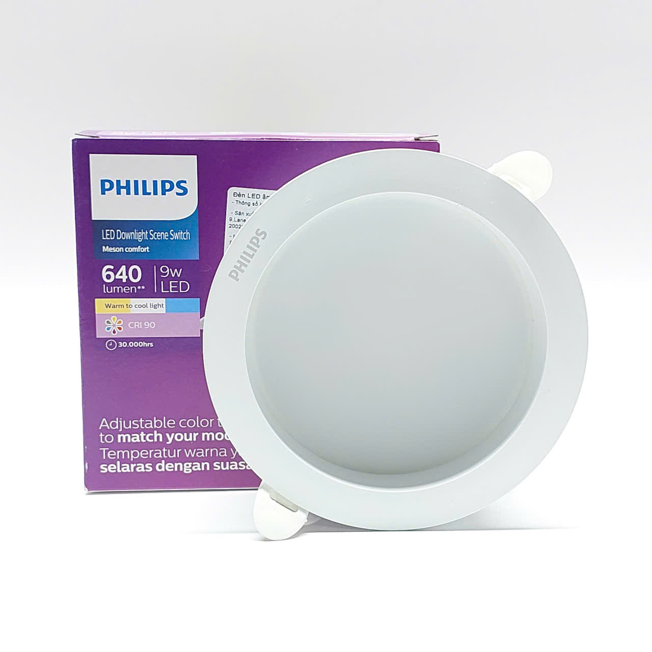 Âm Trần Philips Đổi Màu Meson Comfort SSW Chóa Sâu CRI90 | 9W (Φ100)